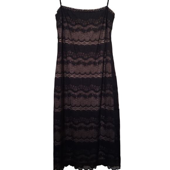 Laundry By Shelli Segal Dresses & Skirts - Laundry by Shelli Segal Black Lace Overlay Sleeveless Midi Dress Size 4